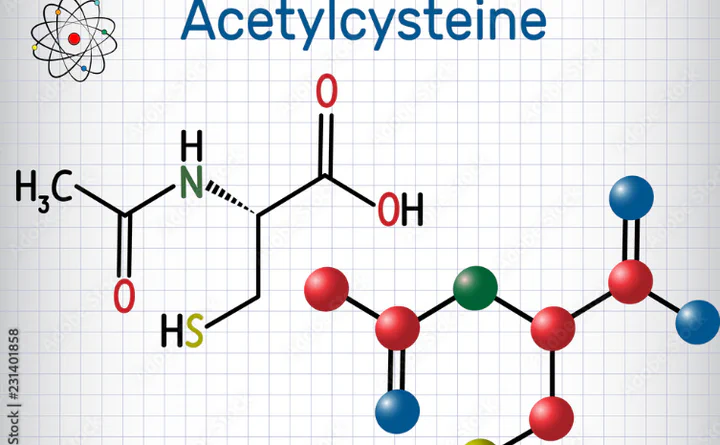 NAC molecular structure and glutathione pathway visualization